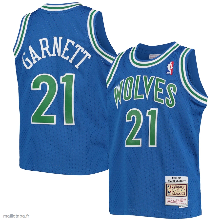 Maillot Minnesota Timberwolves Kevin Garnett Mitchell & Ness Blue 1995-96 Hardwood Classics Swingman Jersey